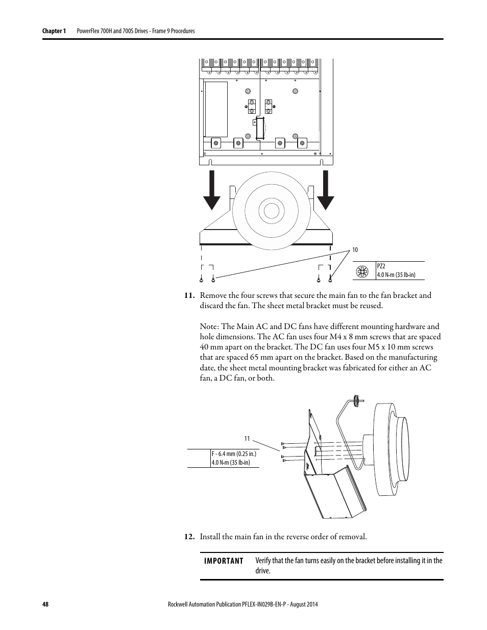 Rockwell Automation 20Y PowerFlex 700H, 700S, and 700AFE Drive Fan Systems, Frames 9...14 User Manual | Page 48 / 296