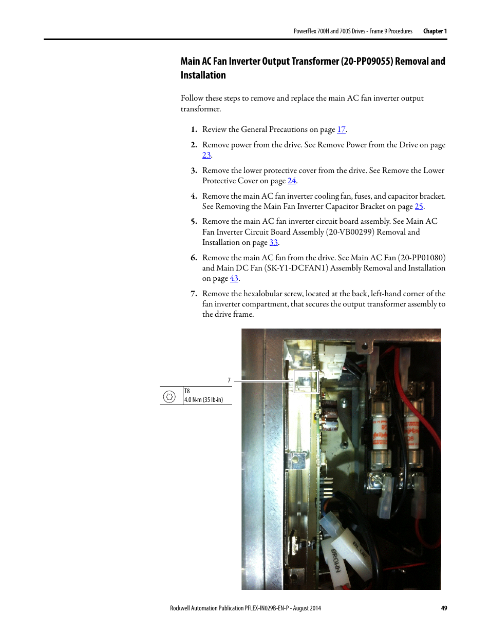 Rockwell Automation 20Y PowerFlex 700H, 700S, and 700AFE Drive Fan Systems, Frames 9...14 User Manual | Page 49 / 296