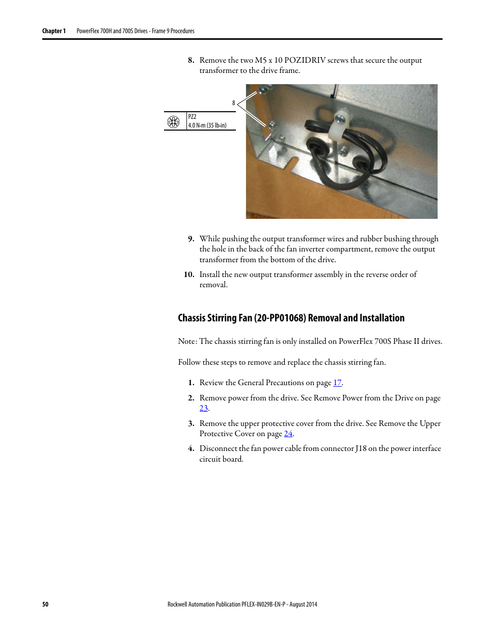 Rockwell Automation 20Y PowerFlex 700H, 700S, and 700AFE Drive Fan Systems, Frames 9...14 User Manual | Page 50 / 296