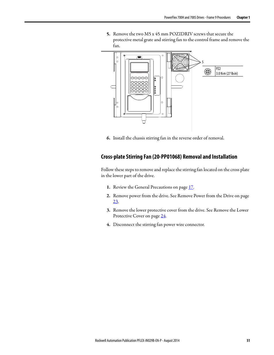Rockwell Automation 20Y PowerFlex 700H, 700S, and 700AFE Drive Fan Systems, Frames 9...14 User Manual | Page 51 / 296