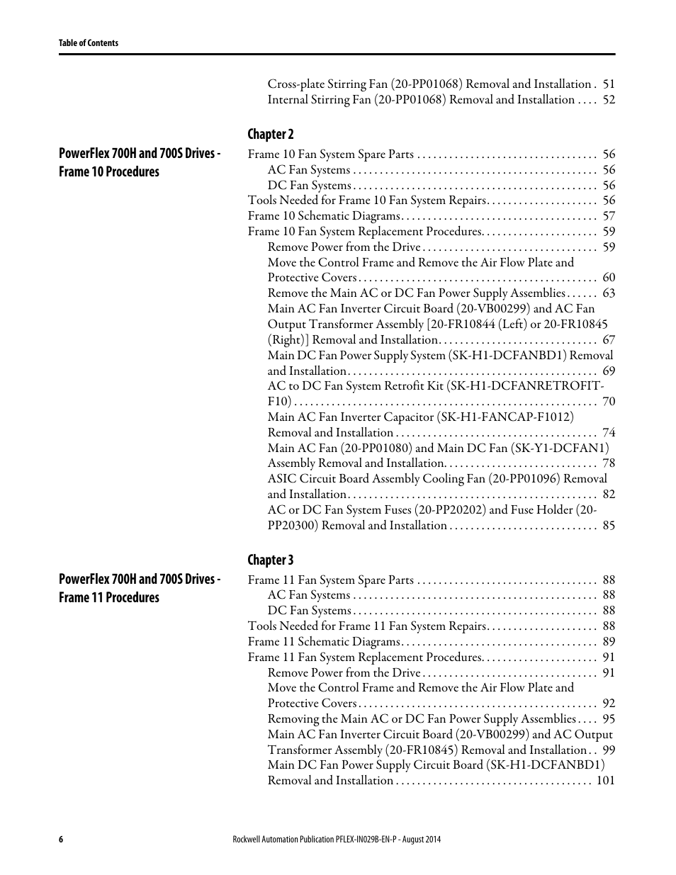 Rockwell Automation 20Y PowerFlex 700H, 700S, and 700AFE Drive Fan Systems, Frames 9...14 User Manual | Page 6 / 296