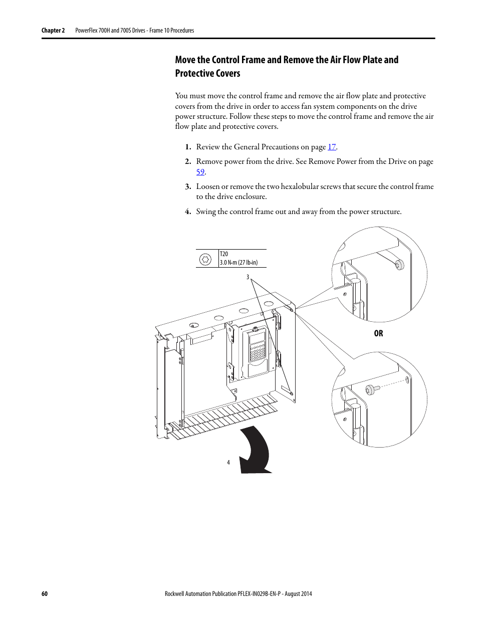 Rockwell Automation 20Y PowerFlex 700H, 700S, and 700AFE Drive Fan Systems, Frames 9...14 User Manual | Page 60 / 296