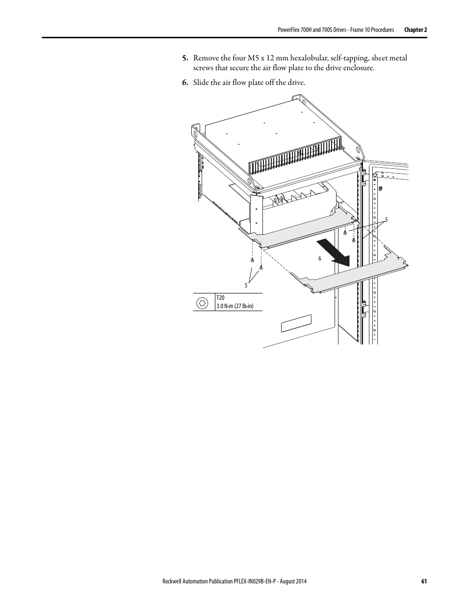 Rockwell Automation 20Y PowerFlex 700H, 700S, and 700AFE Drive Fan Systems, Frames 9...14 User Manual | Page 61 / 296