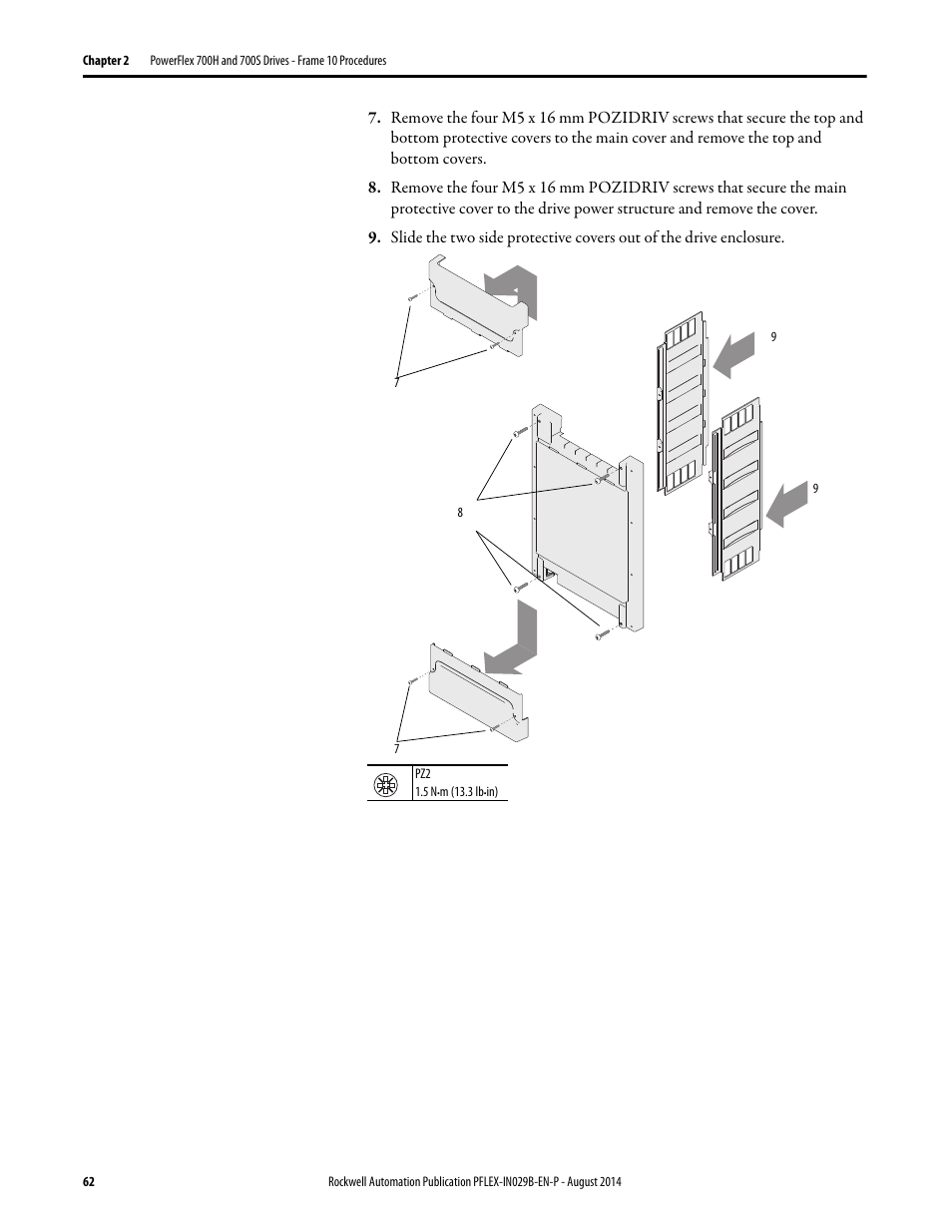 Rockwell Automation 20Y PowerFlex 700H, 700S, and 700AFE Drive Fan Systems, Frames 9...14 User Manual | Page 62 / 296