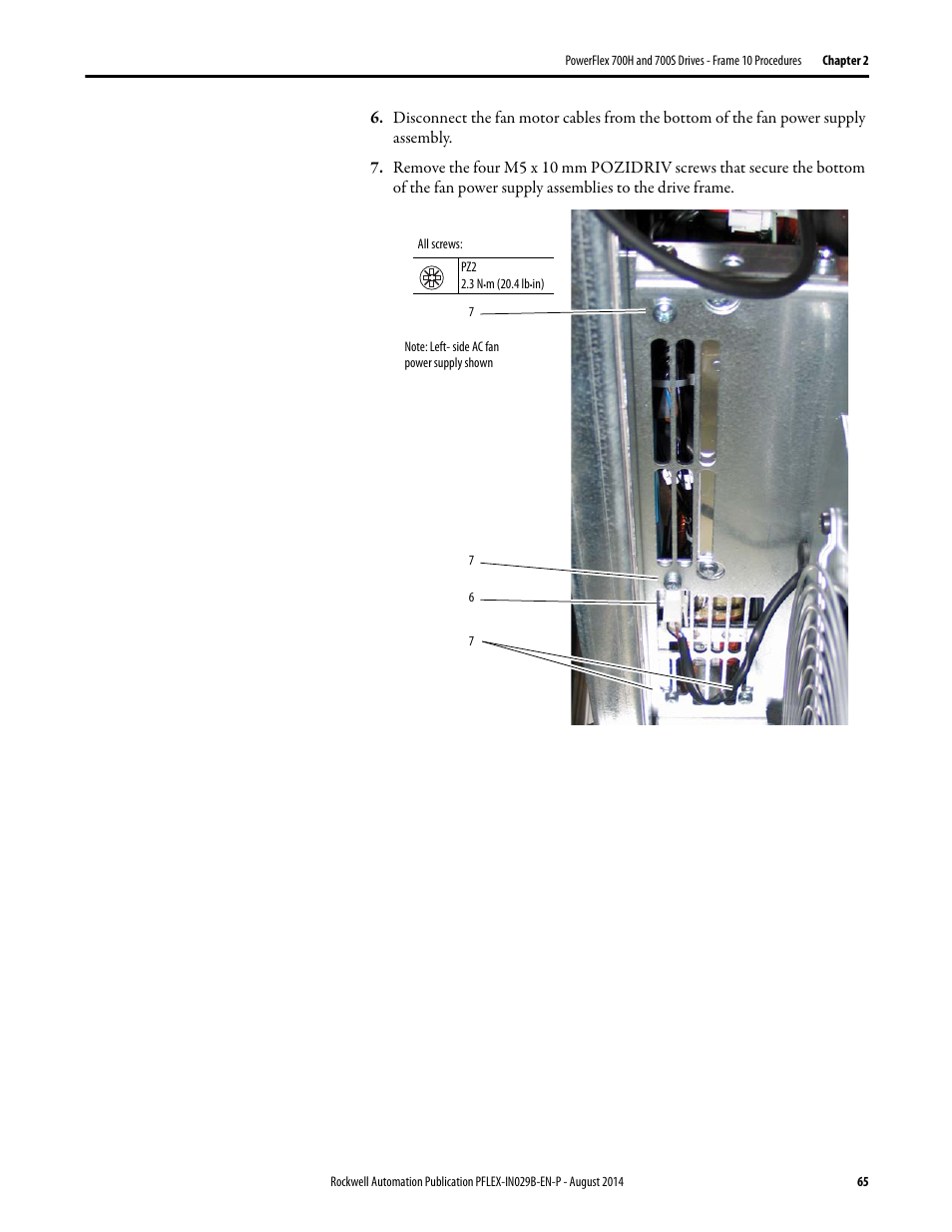 Rockwell Automation 20Y PowerFlex 700H, 700S, and 700AFE Drive Fan Systems, Frames 9...14 User Manual | Page 65 / 296