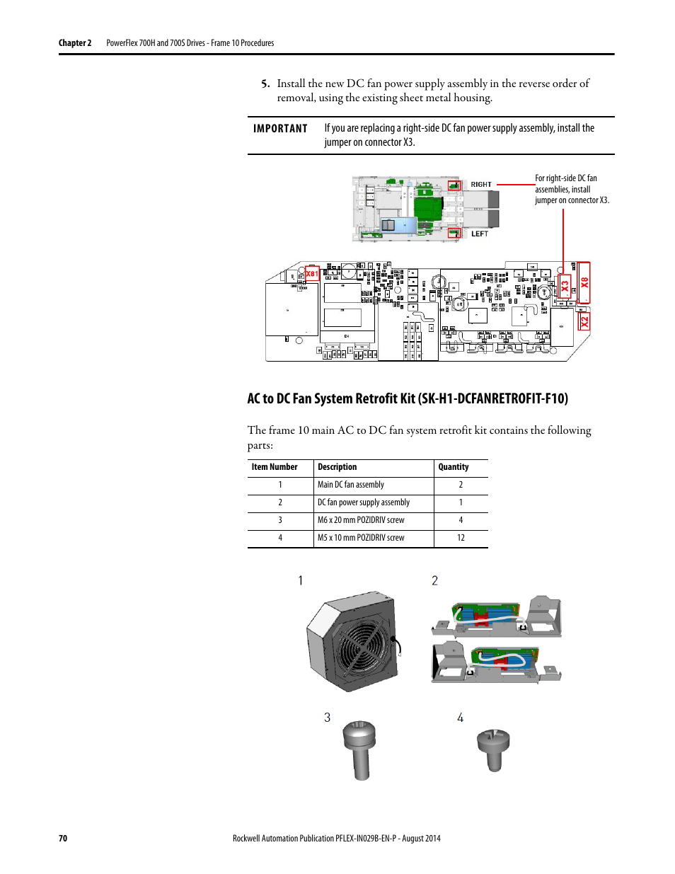 Rockwell Automation 20Y PowerFlex 700H, 700S, and 700AFE Drive Fan Systems, Frames 9...14 User Manual | Page 70 / 296