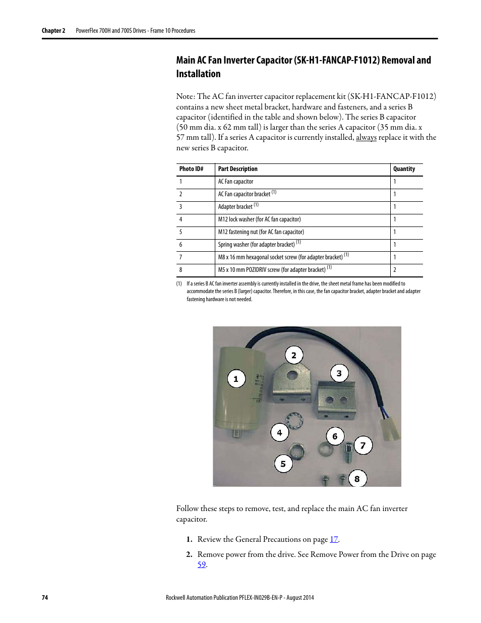Rockwell Automation 20Y PowerFlex 700H, 700S, and 700AFE Drive Fan Systems, Frames 9...14 User Manual | Page 74 / 296