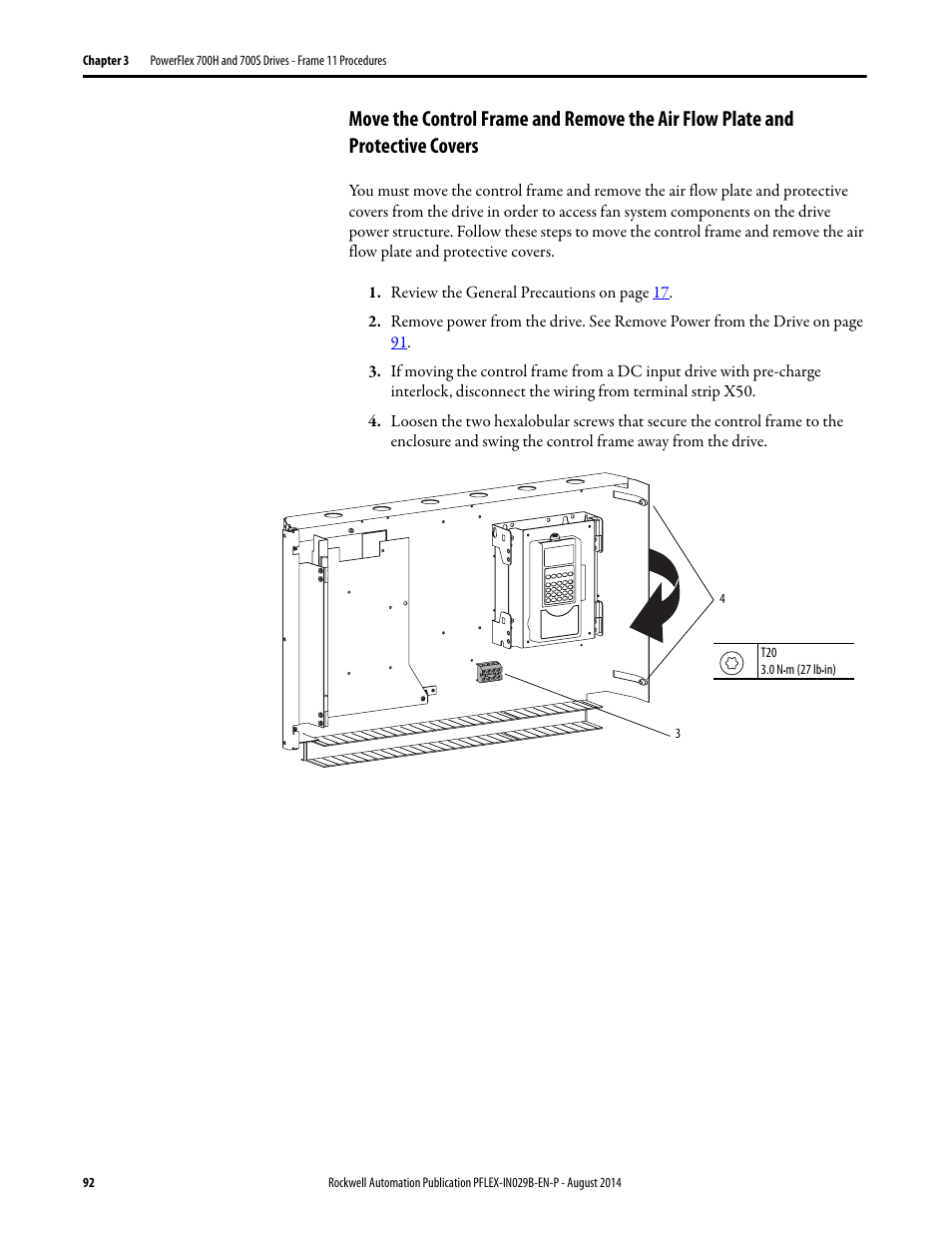 Rockwell Automation 20Y PowerFlex 700H, 700S, and 700AFE Drive Fan Systems, Frames 9...14 User Manual | Page 92 / 296