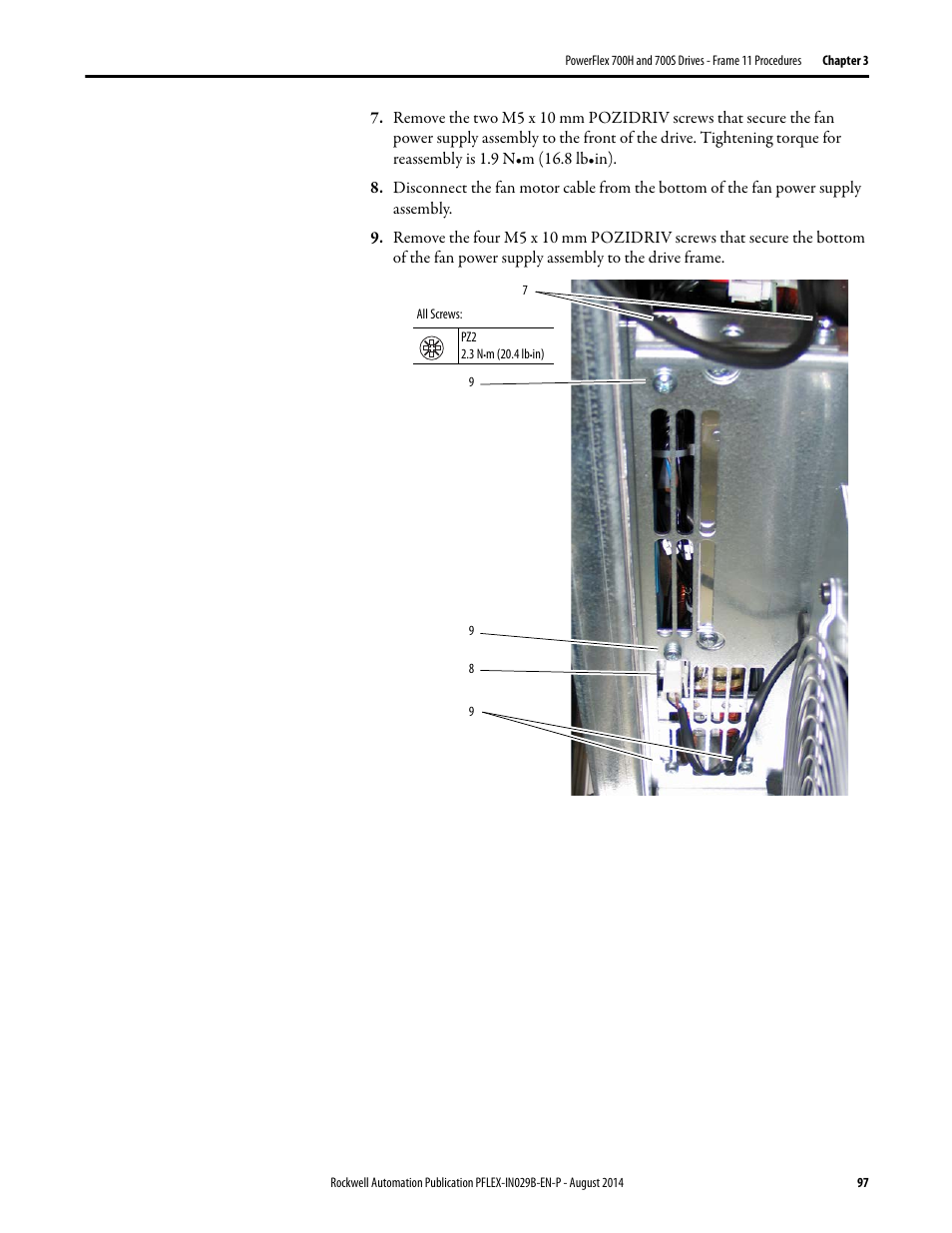 Rockwell Automation 20Y PowerFlex 700H, 700S, and 700AFE Drive Fan Systems, Frames 9...14 User Manual | Page 97 / 296