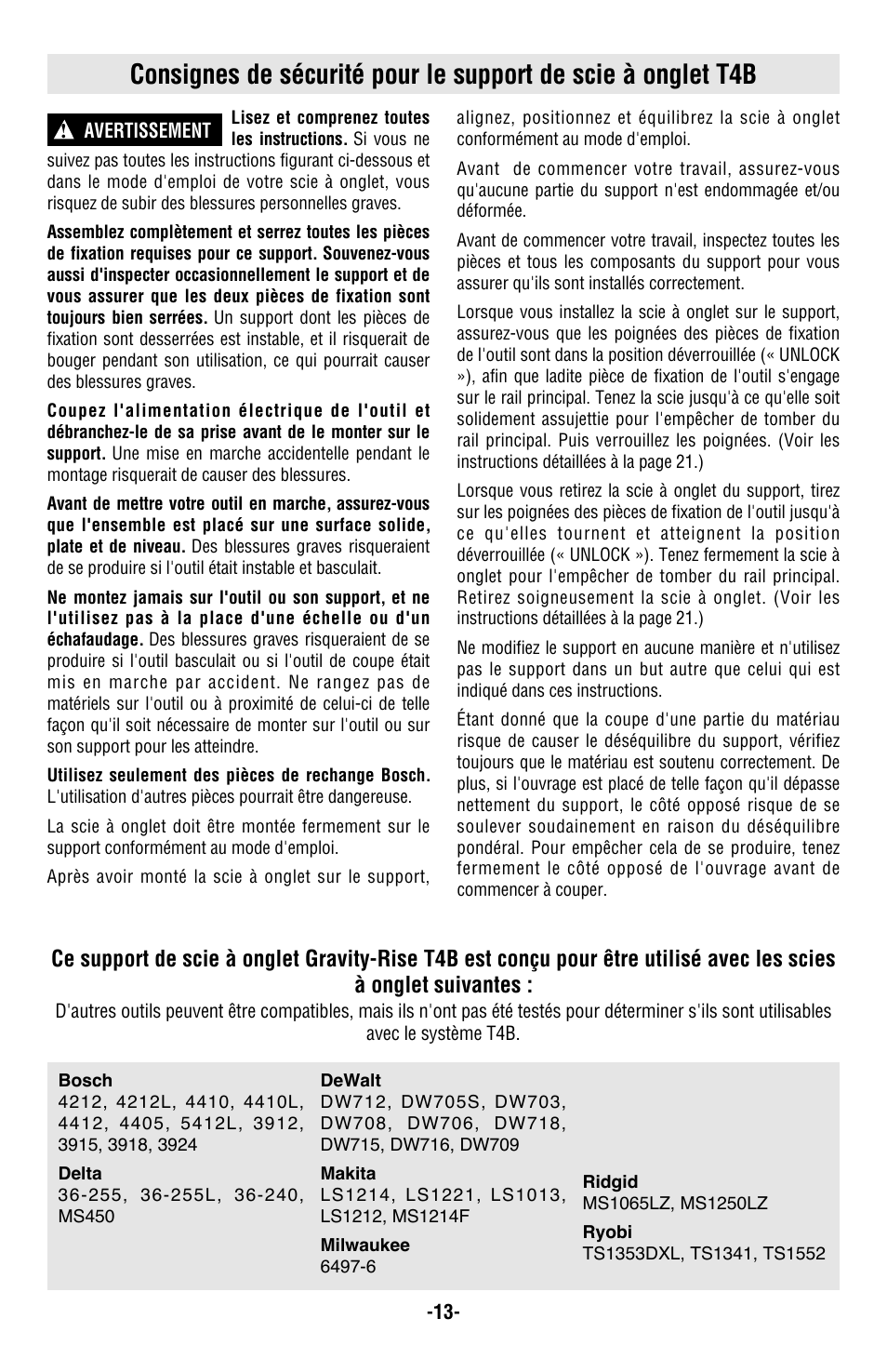 Bosch T4B User Manual | Page 13 / 36