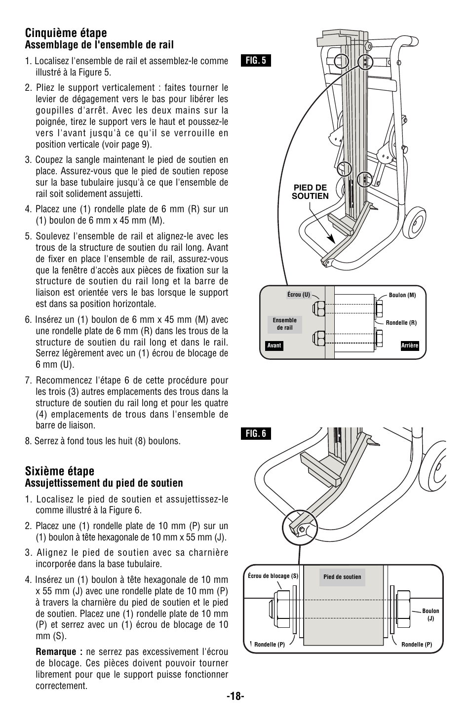 Cinquième étape, Sixième étape | Bosch T4B User Manual | Page 18 / 36