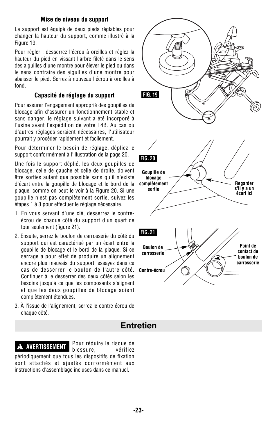 Entretien | Bosch T4B User Manual | Page 23 / 36