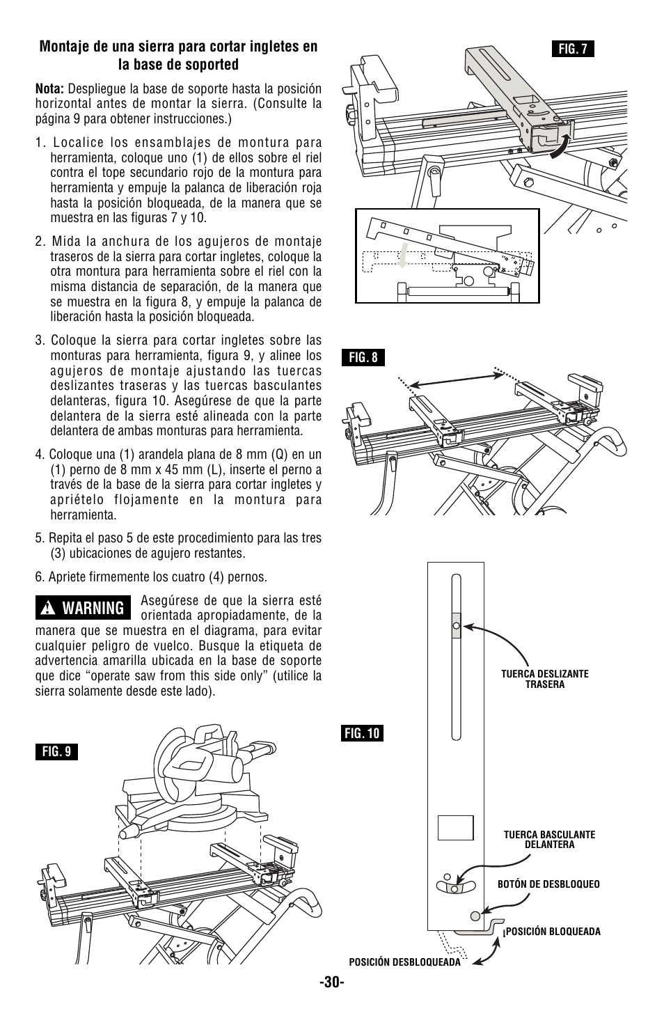 Warning | Bosch T4B User Manual | Page 30 / 36