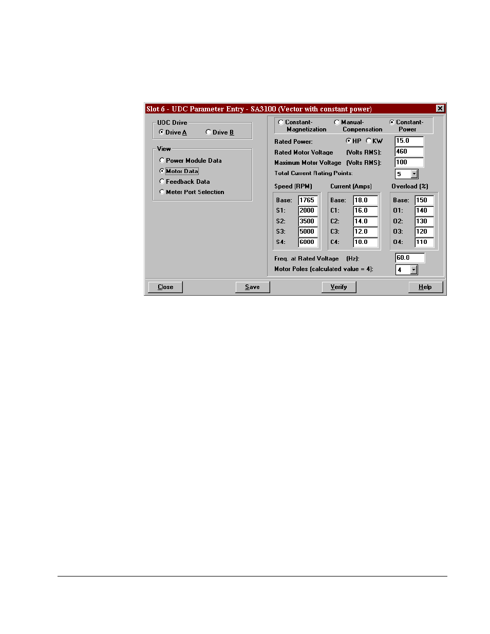 2 constant power motor data screen, 2 constant power motor data screen -9 | Rockwell Automation SA3100 Distributed Power System Drv Config,Program User Manual | Page 21 / 162