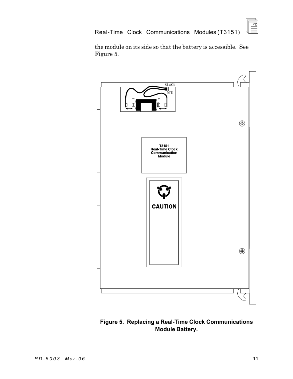 Rockwell Automation T3151 ICS Regent Real time Clock Communications Modules User Manual | Page 11 / 14