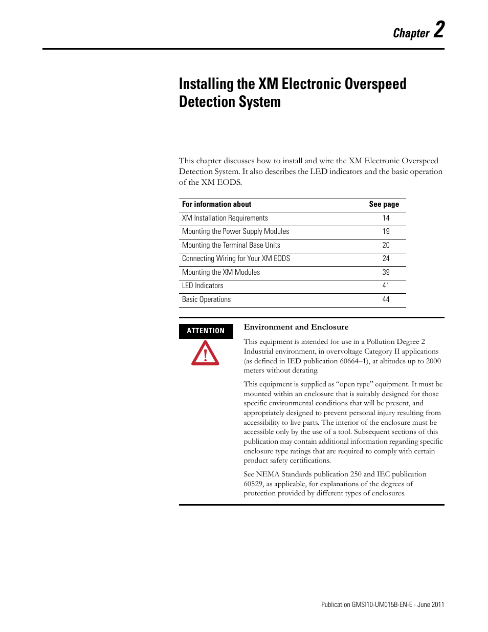 Chapter 2, Chapter | Rockwell Automation 1606-XLP XM Electronic Overspeed Detection System User Manual | Page 13 / 72