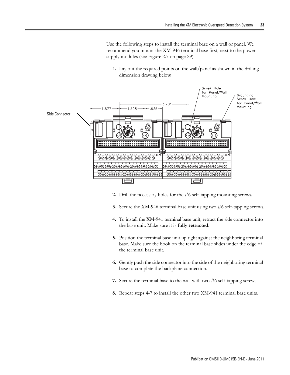 Rockwell Automation 1606-XLP XM Electronic Overspeed Detection System User Manual | Page 23 / 72