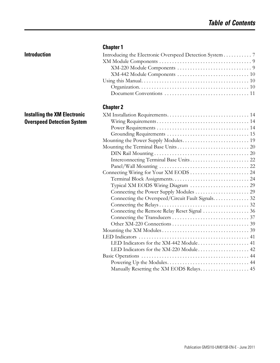 Rockwell Automation 1606-XLP XM Electronic Overspeed Detection System User Manual | Page 5 / 72
