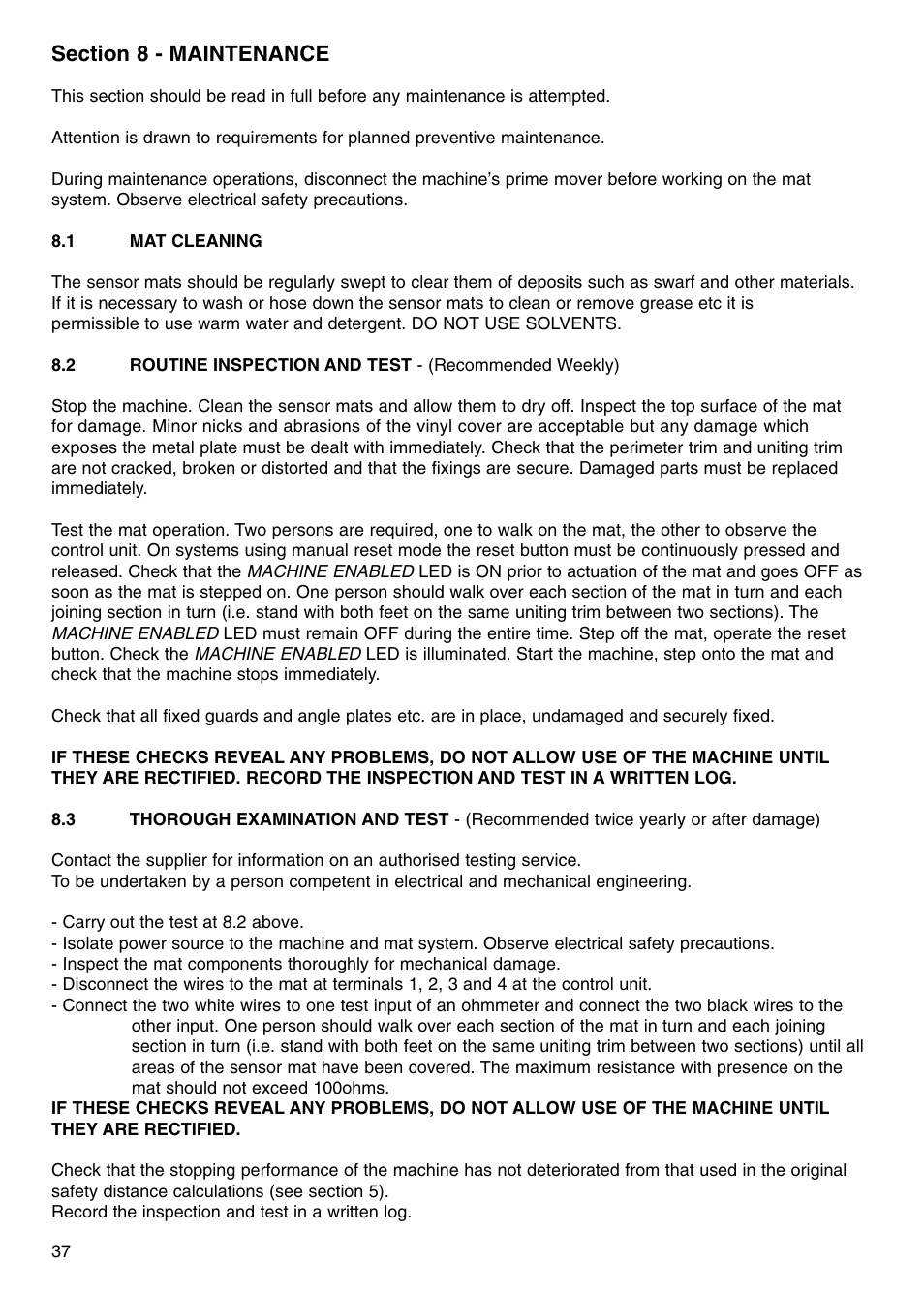 Rockwell Automation 440F MatGuard, 440F-C4000 Mat Controllers User Manual | Page 38 / 44