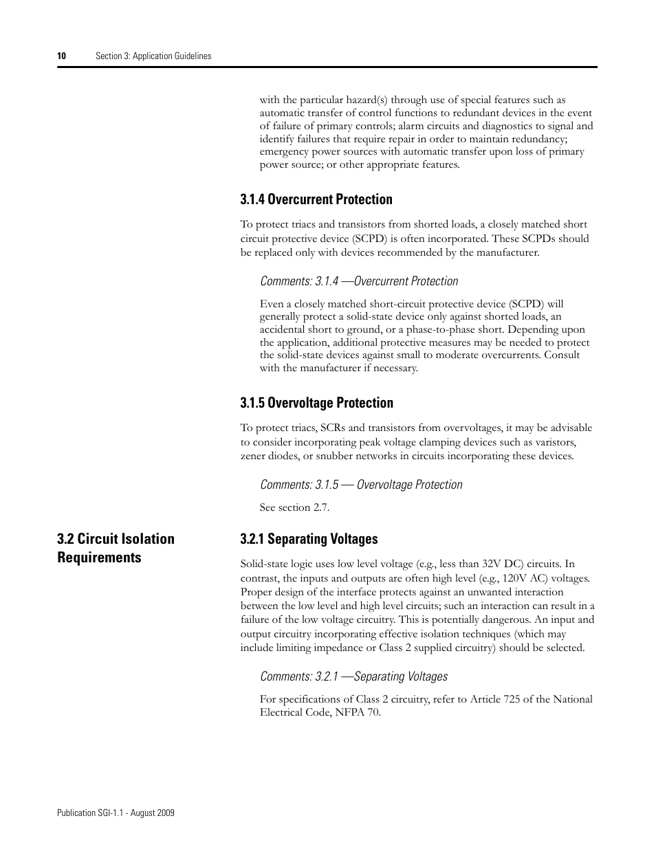 4 overcurrent protection, 5 overvoltage protection | Rockwell Automation Safety Guidelines for the Application, Installation, and Maintenance of Solid-State Control User Manual | Page 10 / 28