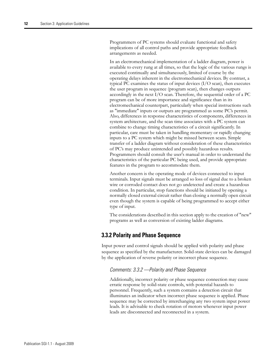 2 polarity and phase sequence | Rockwell Automation Safety Guidelines for the Application, Installation, and Maintenance of Solid-State Control User Manual | Page 12 / 28