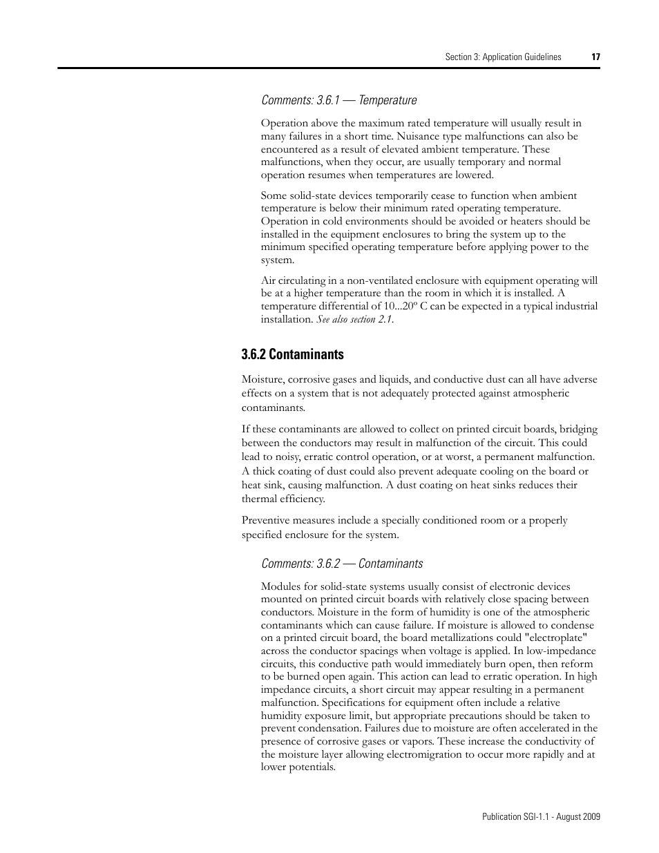 2 contaminants | Rockwell Automation Safety Guidelines for the Application, Installation, and Maintenance of Solid-State Control User Manual | Page 17 / 28