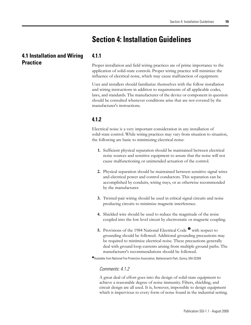 1 installation and wiring practice 4.1.1 | Rockwell Automation Safety Guidelines for the Application, Installation, and Maintenance of Solid-State Control User Manual | Page 19 / 28