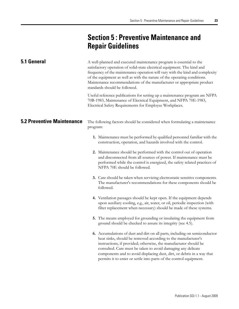 Rockwell Automation Safety Guidelines for the Application, Installation, and Maintenance of Solid-State Control User Manual | Page 23 / 28