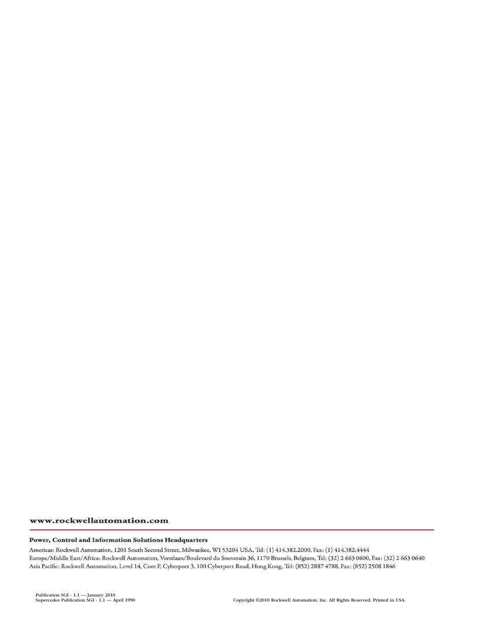 Rockwell Automation Safety Guidelines for the Application, Installation, and Maintenance of Solid-State Control User Manual | Page 28 / 28
