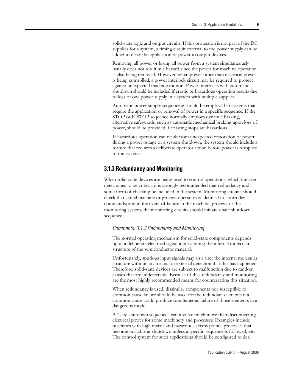 3 redundancy and monitoring | Rockwell Automation Safety Guidelines for the Application, Installation, and Maintenance of Solid-State Control User Manual | Page 9 / 28
