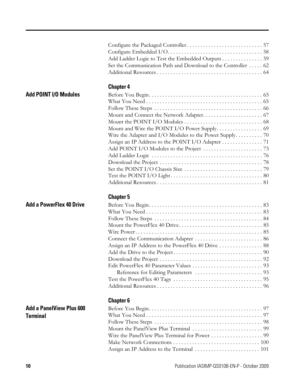Rockwell Automation 1769-L23E-QB1B_L23E-QBFC1B_L23-QBFC1B CompactLogix Packaged Controllers Quick Start and User Manual User Manual | Page 10 / 249