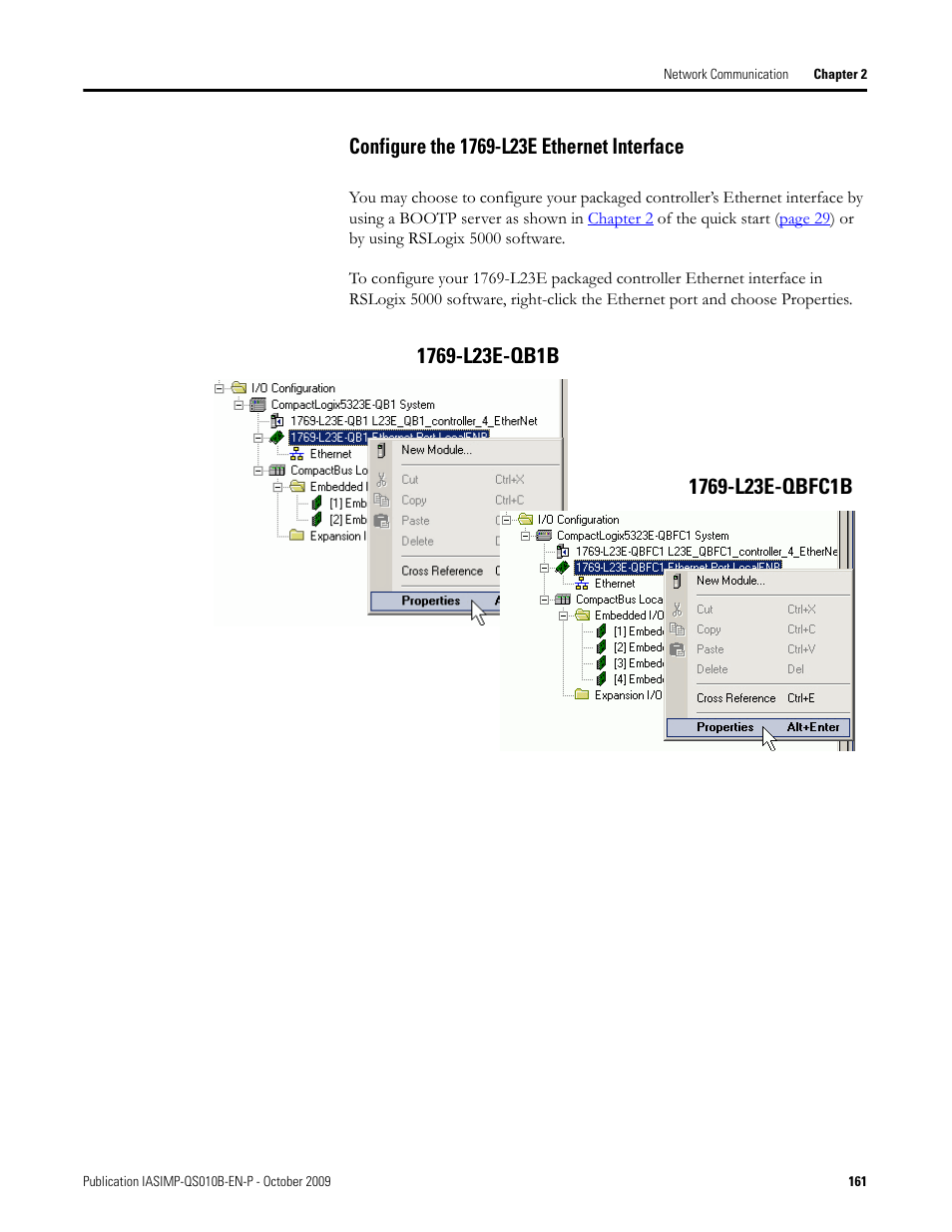 Configure the 1769-l23e ethernet interface | Rockwell Automation 1769-L23E-QB1B_L23E-QBFC1B_L23-QBFC1B CompactLogix Packaged Controllers Quick Start and User Manual User Manual | Page 161 / 249