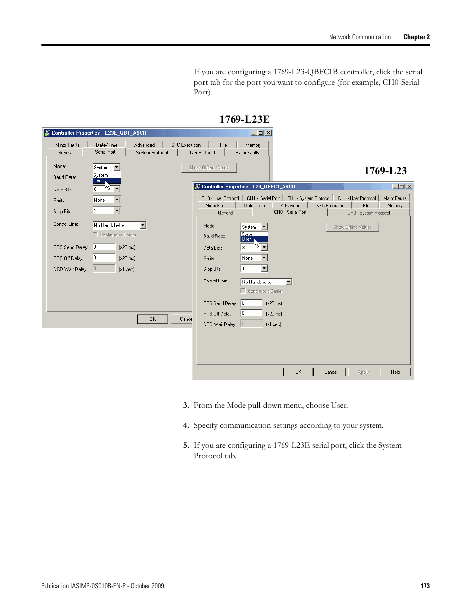 Rockwell Automation 1769-L23E-QB1B_L23E-QBFC1B_L23-QBFC1B CompactLogix Packaged Controllers Quick Start and User Manual User Manual | Page 173 / 249