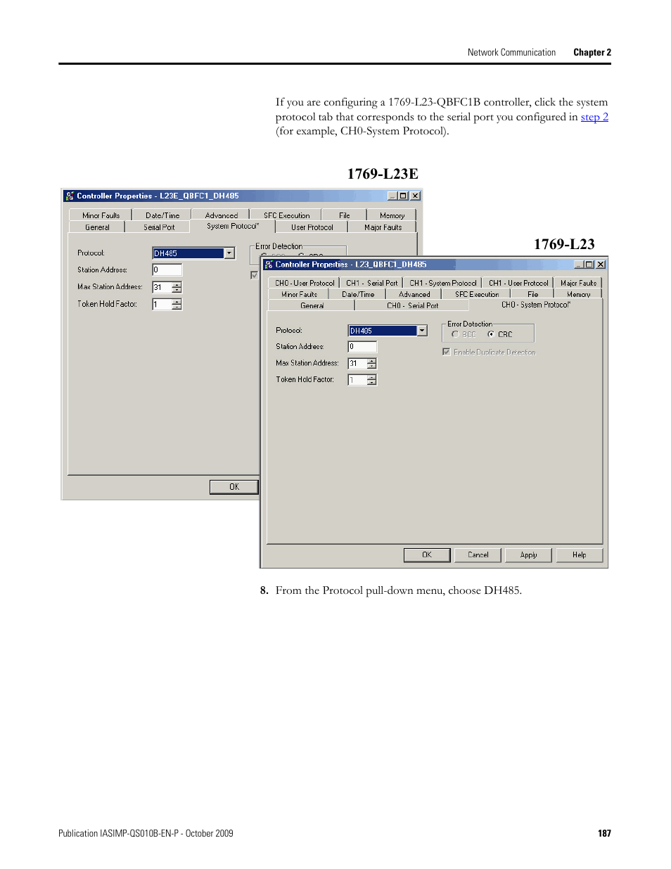 Rockwell Automation 1769-L23E-QB1B_L23E-QBFC1B_L23-QBFC1B CompactLogix Packaged Controllers Quick Start and User Manual User Manual | Page 187 / 249