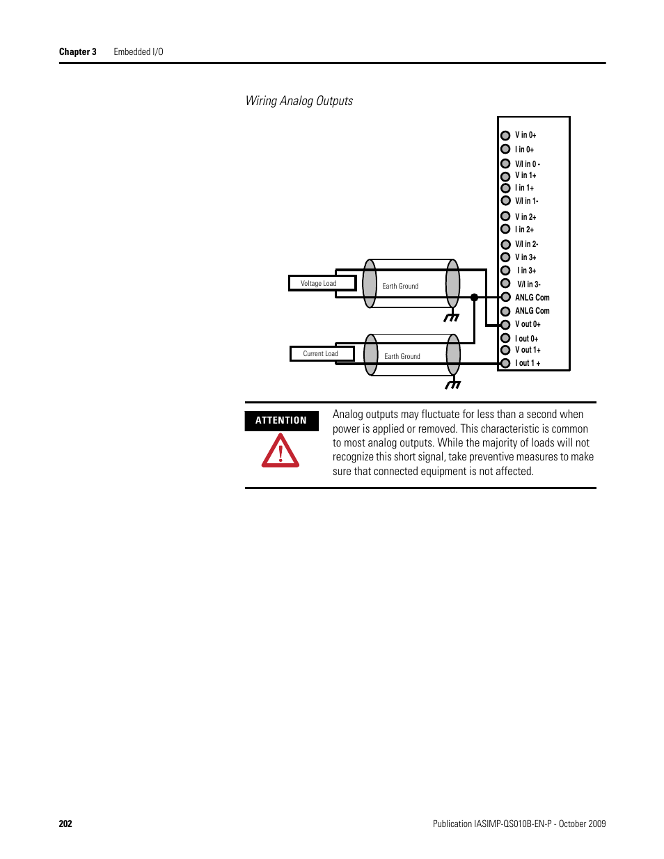 Wiring analog outputs | Rockwell Automation 1769-L23E-QB1B_L23E-QBFC1B_L23-QBFC1B CompactLogix Packaged Controllers Quick Start and User Manual User Manual | Page 202 / 249