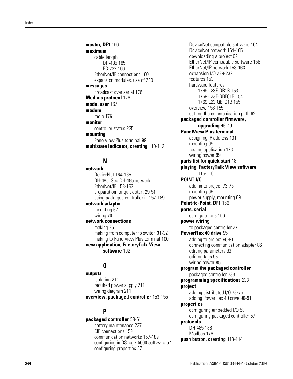 Rockwell Automation 1769-L23E-QB1B_L23E-QBFC1B_L23-QBFC1B CompactLogix Packaged Controllers Quick Start and User Manual User Manual | Page 244 / 249