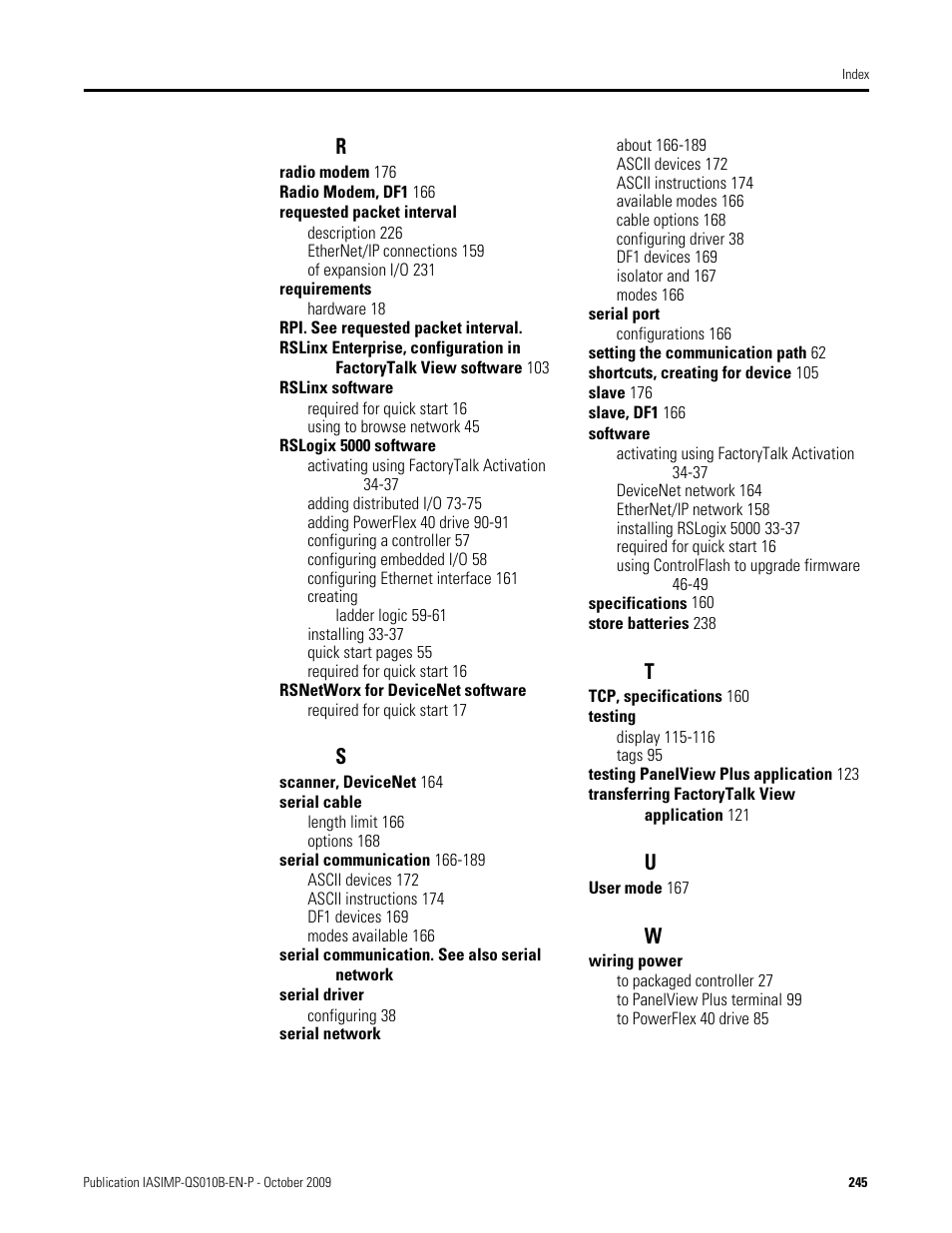 Rockwell Automation 1769-L23E-QB1B_L23E-QBFC1B_L23-QBFC1B CompactLogix Packaged Controllers Quick Start and User Manual User Manual | Page 245 / 249