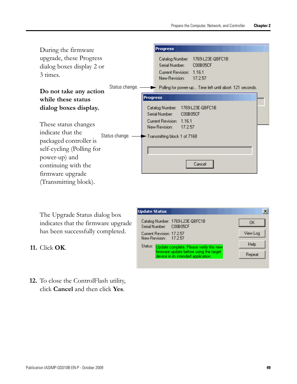 Rockwell Automation 1769-L23E-QB1B_L23E-QBFC1B_L23-QBFC1B CompactLogix Packaged Controllers Quick Start and User Manual User Manual | Page 49 / 249