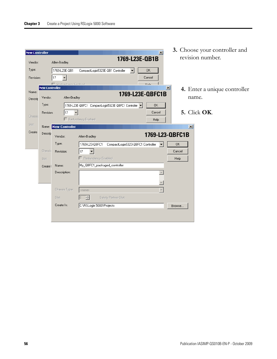 Rockwell Automation 1769-L23E-QB1B_L23E-QBFC1B_L23-QBFC1B CompactLogix Packaged Controllers Quick Start and User Manual User Manual | Page 56 / 249