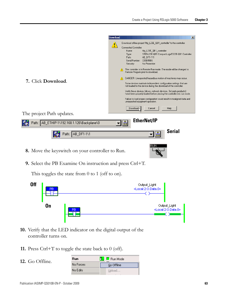 Rockwell Automation 1769-L23E-QB1B_L23E-QBFC1B_L23-QBFC1B CompactLogix Packaged Controllers Quick Start and User Manual User Manual | Page 63 / 249