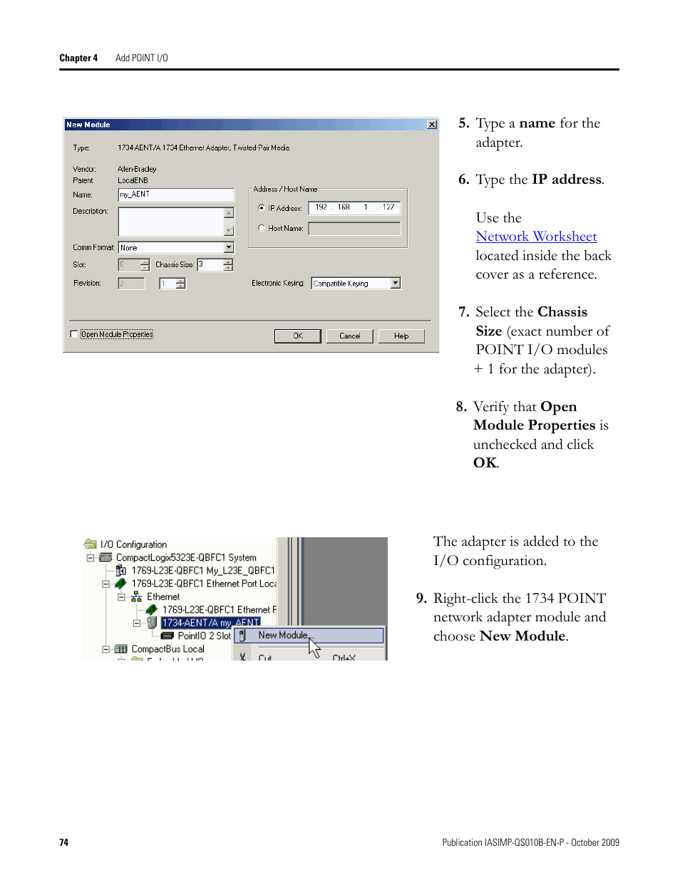 Rockwell Automation 1769-L23E-QB1B_L23E-QBFC1B_L23-QBFC1B CompactLogix Packaged Controllers Quick Start and User Manual User Manual | Page 74 / 249