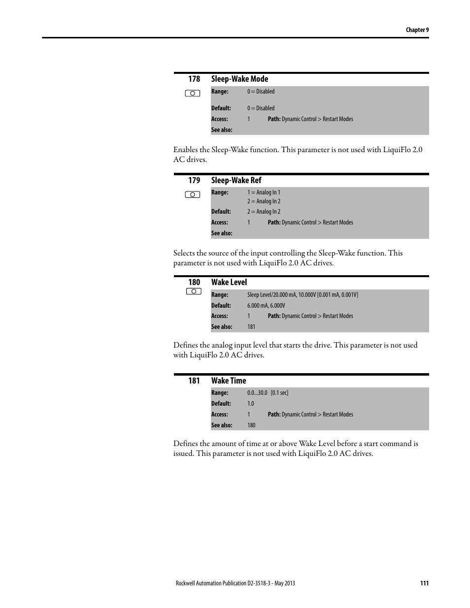 Rockwell Automation Liqui-Flo V2.0 AC Drive User Manual | Page 111 / 272