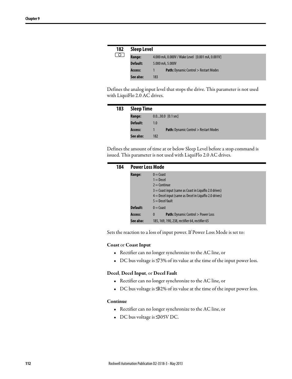 Rockwell Automation Liqui-Flo V2.0 AC Drive User Manual | Page 112 / 272