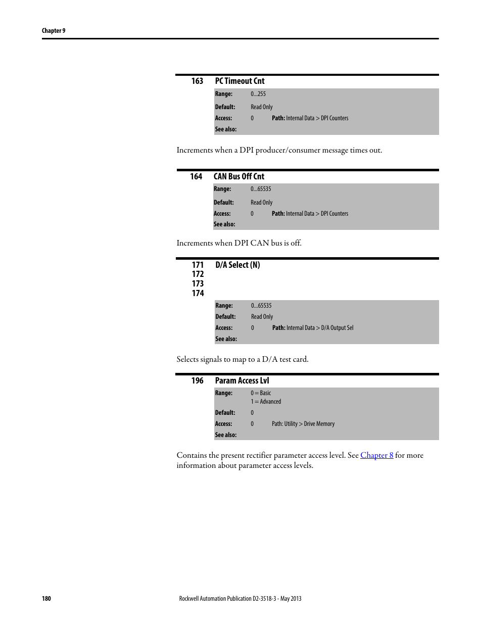 Rockwell Automation Liqui-Flo V2.0 AC Drive User Manual | Page 180 / 272