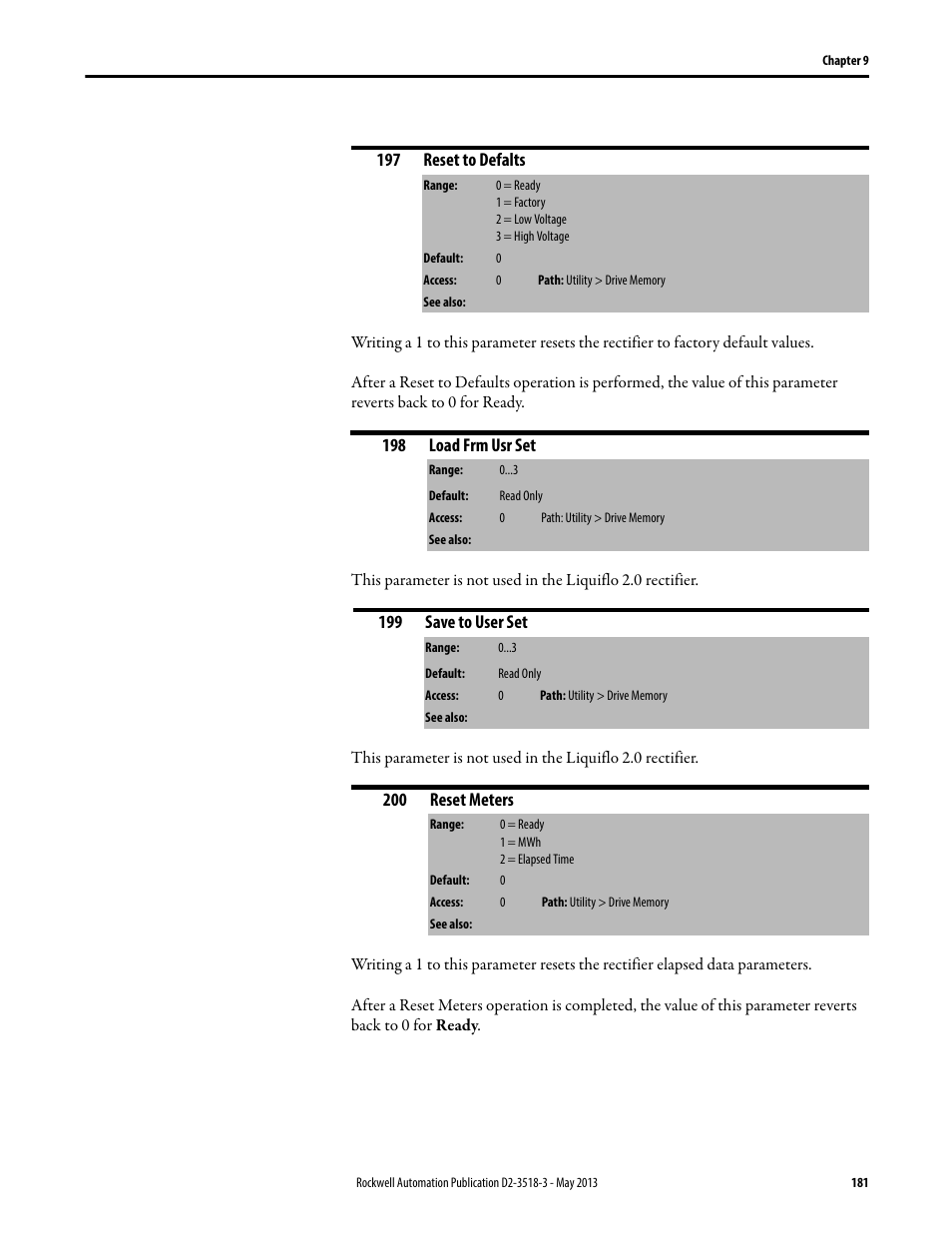 Rockwell Automation Liqui-Flo V2.0 AC Drive User Manual | Page 181 / 272