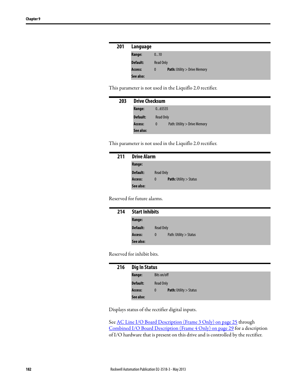 Rockwell Automation Liqui-Flo V2.0 AC Drive User Manual | Page 182 / 272