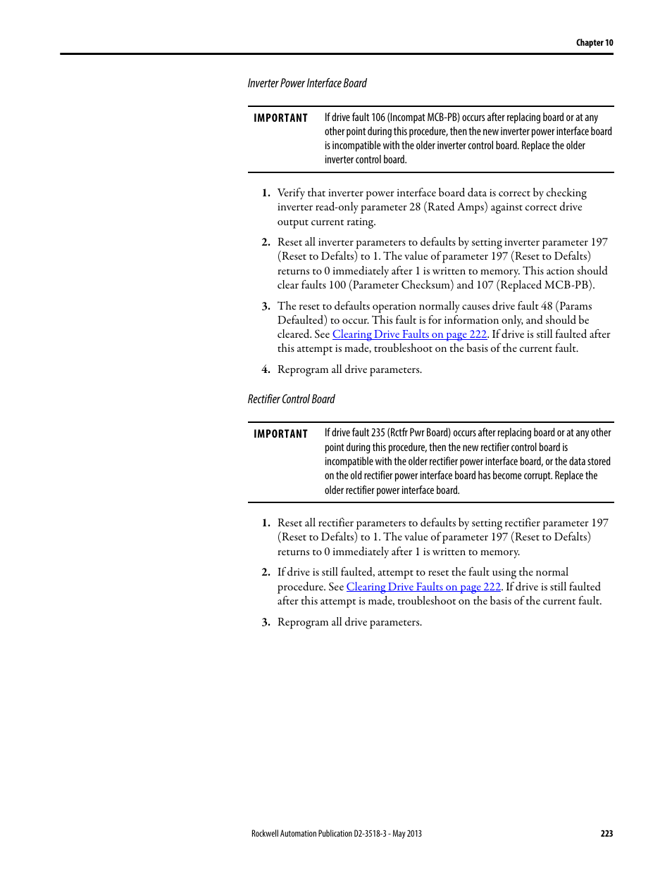 Rockwell Automation Liqui-Flo V2.0 AC Drive User Manual | Page 223 / 272