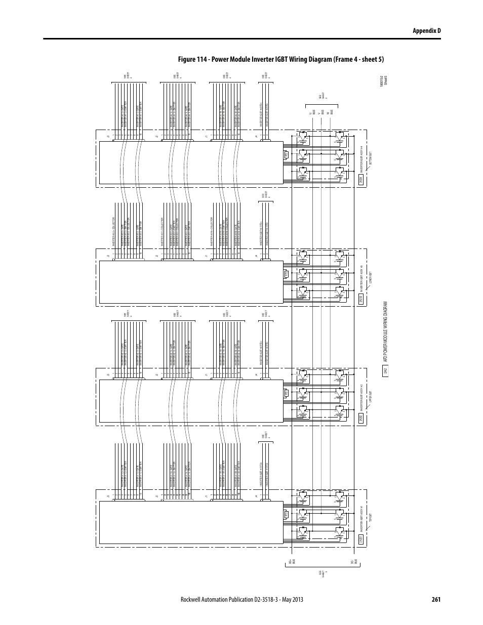 Figure 114, Afd power module wiring dia g ram | Rockwell Automation Liqui-Flo V2.0 AC Drive User Manual | Page 261 / 272