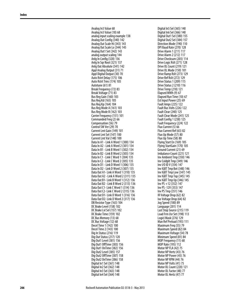 Rockwell Automation Liqui-Flo V2.0 AC Drive User Manual | Page 266 / 272