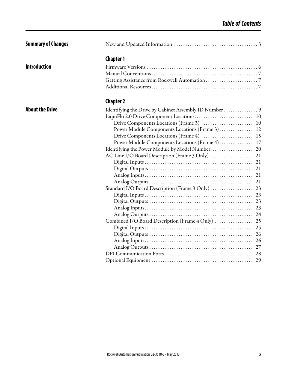 Rockwell Automation Liqui-Flo V2.0 AC Drive User Manual | Page 5 / 272